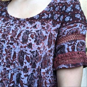 Urban Outfitters shift sundress crochet sleeves